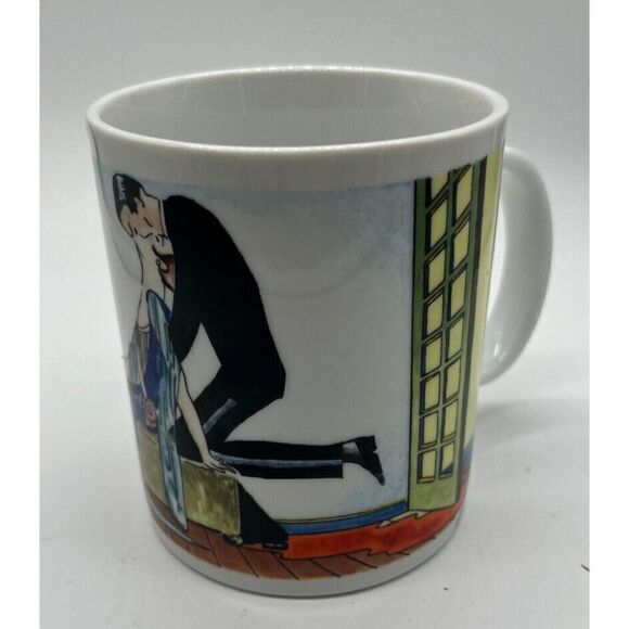 Chaleur Master Romantics Kissing Tito J Burrows Art Deco Ceramic Mug Picasso - Picture 3 of 8